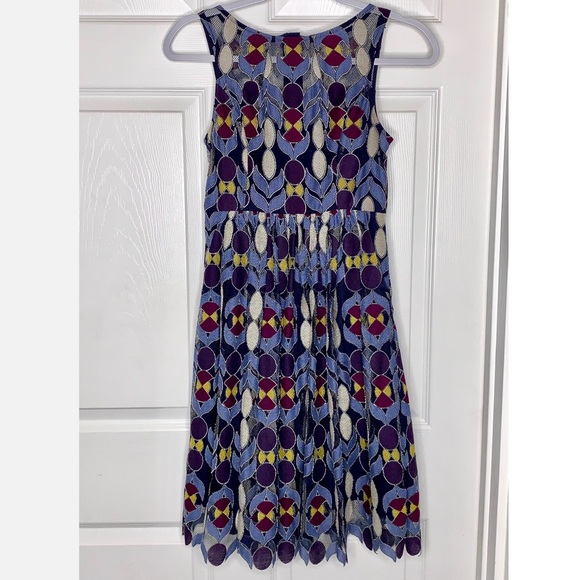 Anthropologie Dresses & Skirts - Maeve Lace Multicolor A-line Dress Sz 0P